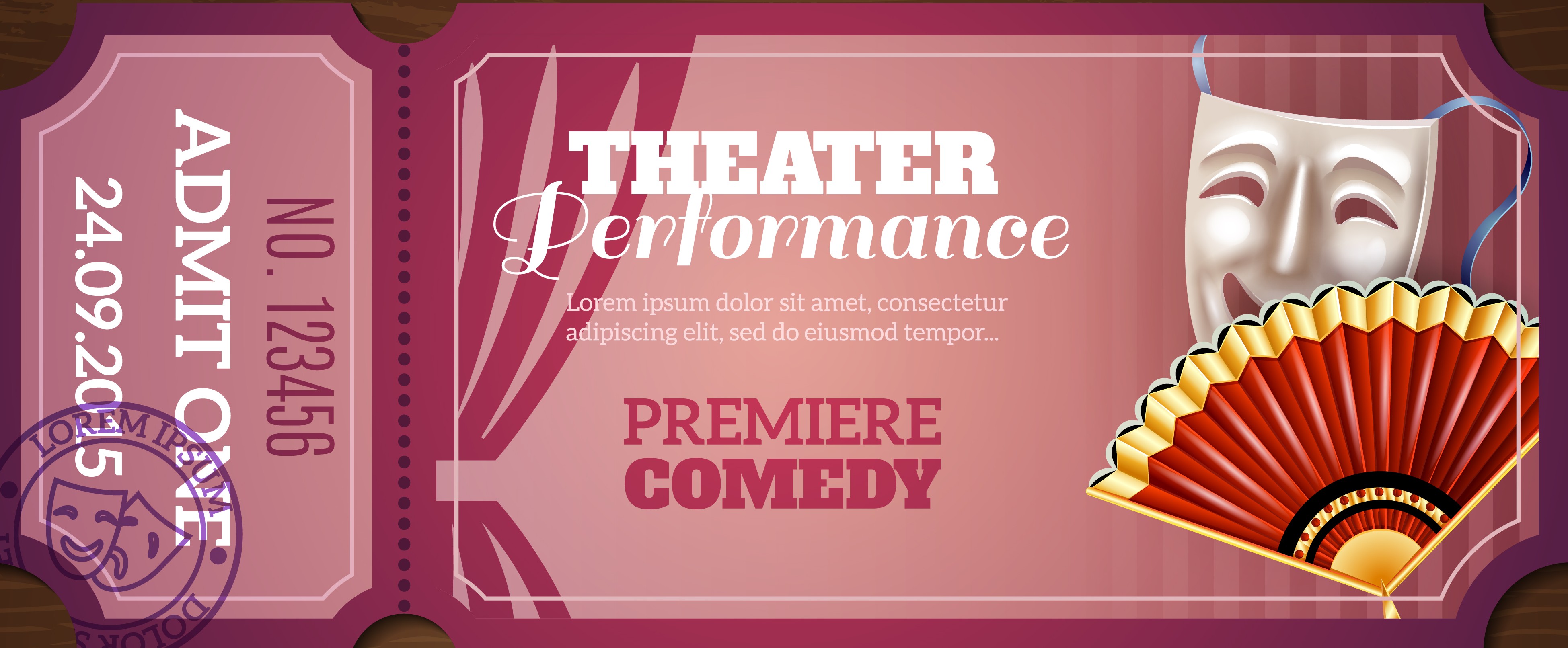 How to make admission tickets for a theater show