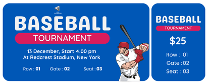 free printable event tickets for baseball match