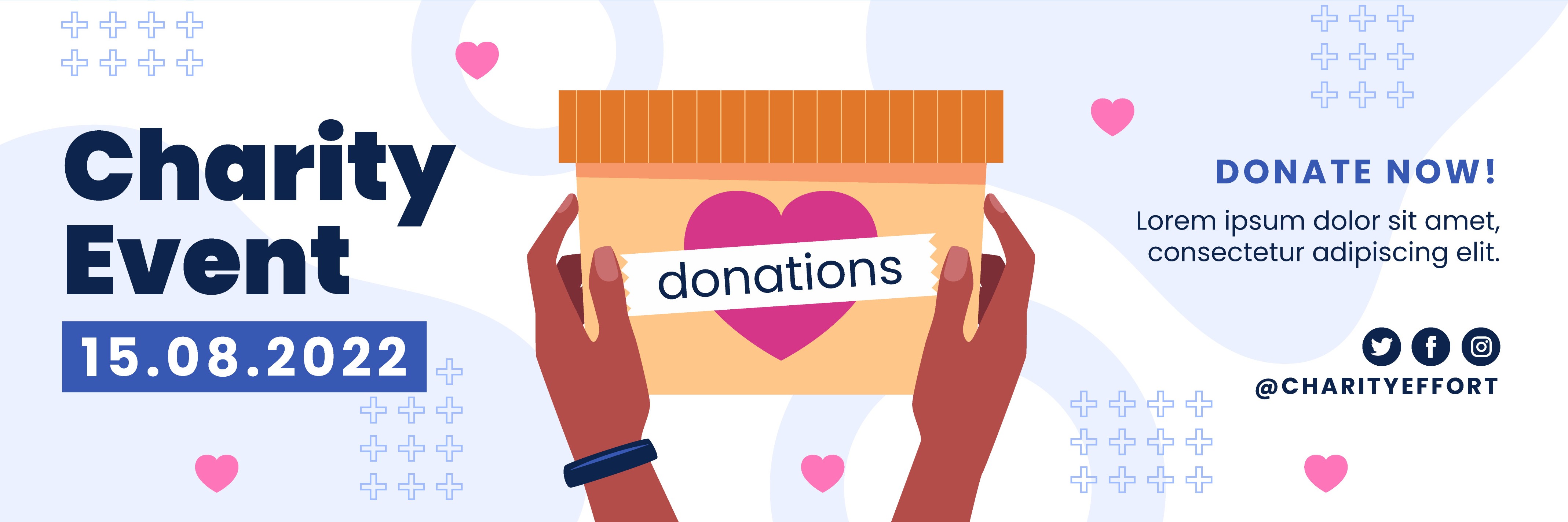 Custom admission ticket for a charity and donation event