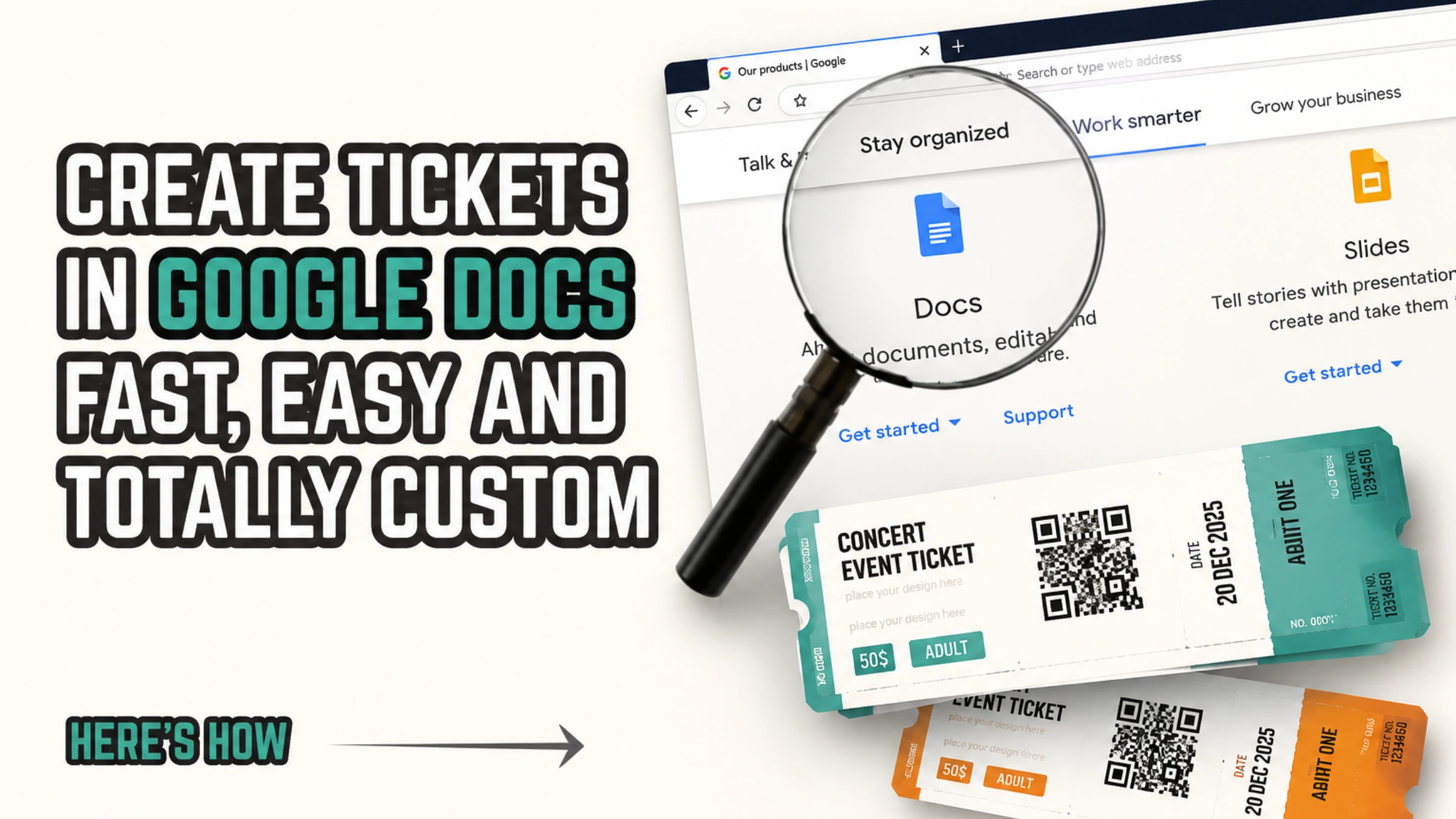 Create Tickets in Google Docs