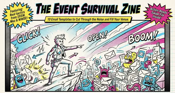event survival zine email templates cover